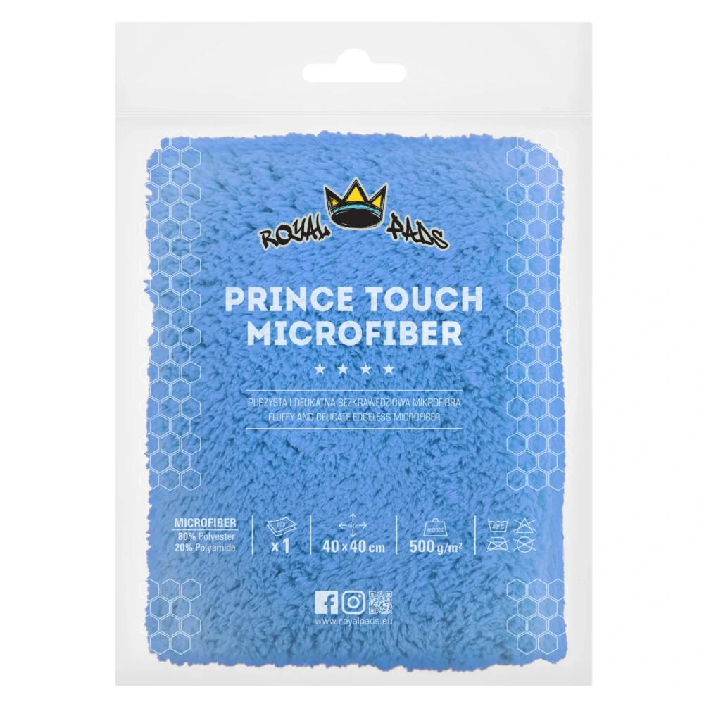 Royal Prince Touch Microfiber 500gsm 40x40cm BLUE
