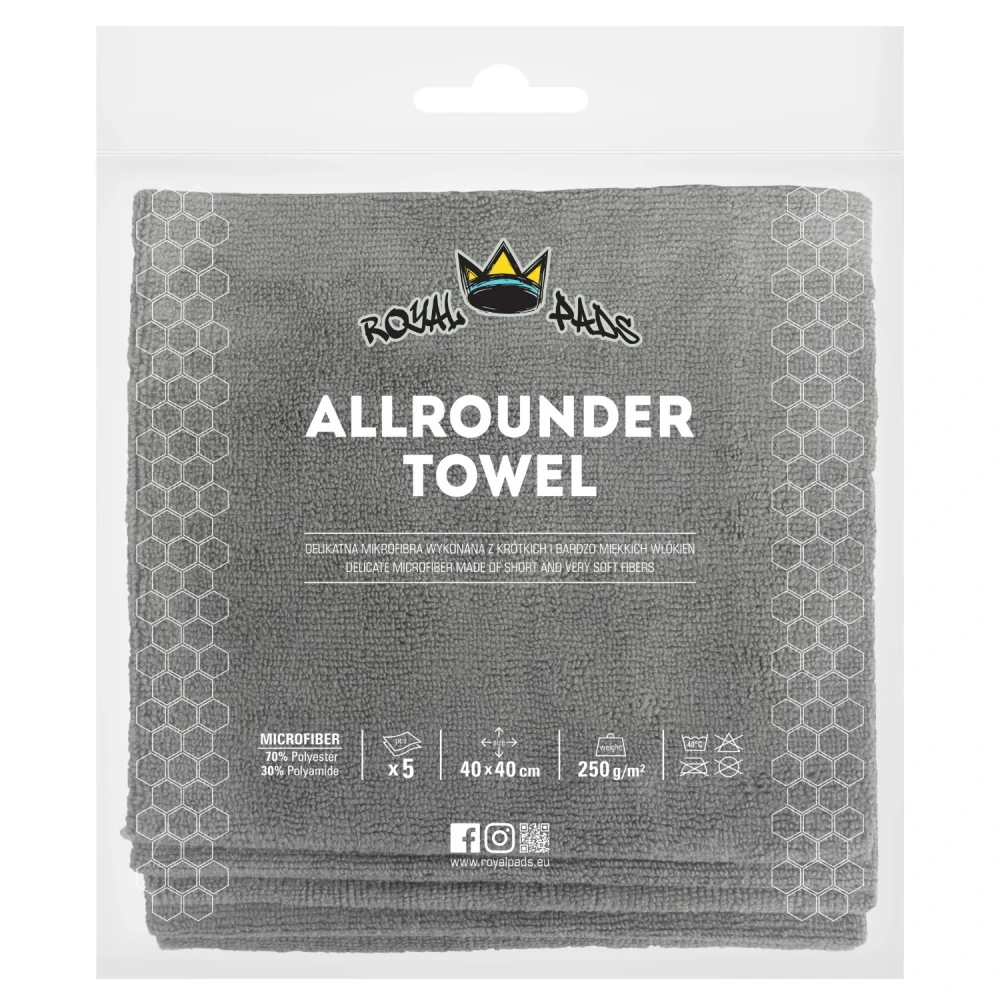 Royal Allrounder Towel 250gsm 40x40cm 5pack